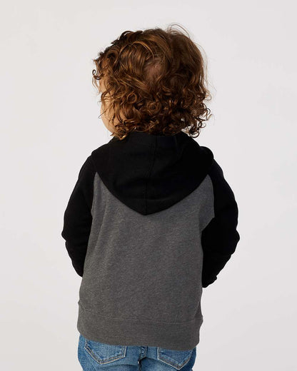 Independent Trading Co. Toddler Special Blend Hooded Raglan Sweatshirt PRM10TSB #colormdl_Carbon/ Black