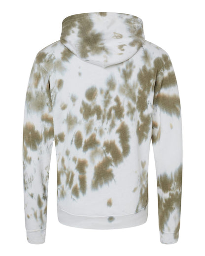 J. America Men's Tie-Dyed Fleece Hooded Sweatshirt 8861 #color_Olive Tie Dye