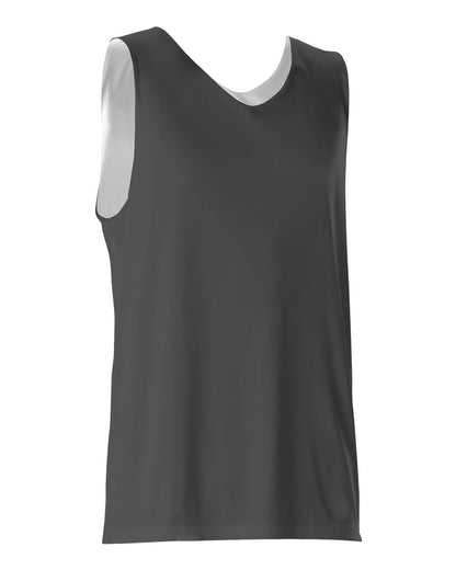 Alleson Athletic Youth Reversible Tank 506CRY #color_Charcoal/ White