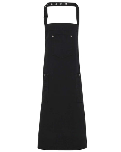 Artisan Collection by Reprime Chino Bib Apron RP132 #color_Black