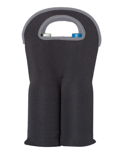 OAD Insulated Neoprene Double Wine Tote OAD020 #color_Black