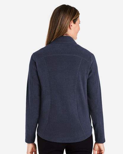 Devon & Jones Women's CrownLux Performance® Fleece Full-Zip Jacket DG730W #colormdl_Navy