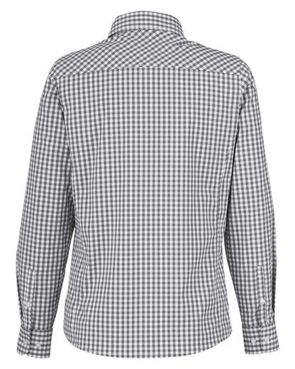 Devon & Jones Women's CrownLux Performance® Gingham Dress Shirt DG536W #color_Graphite/ White