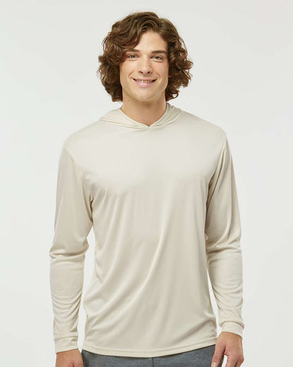 Paragon Unisex Bahama Performance Hooded Long Sleeve T-Shirt 220 #colormdl_Sand