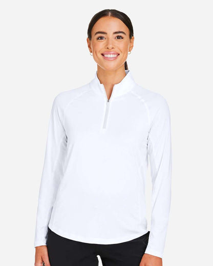 Puma Golf Women's You-V Quarter-Zip Pullover 625902 #colormdl_White Glow