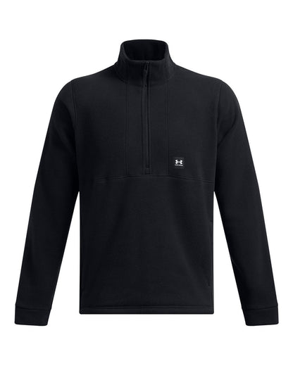Under Armour Men's Expanse Fleece Half-Zip Pullover 1387570 #color_Black/ Black