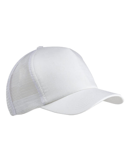 Big Accessories Twill Trucker Cap BX010 #color_White
