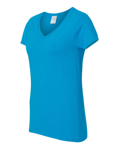 Gildan Women's Heavy Cotton™ V-Neck T-Shirt 5V00L #color_Sapphire