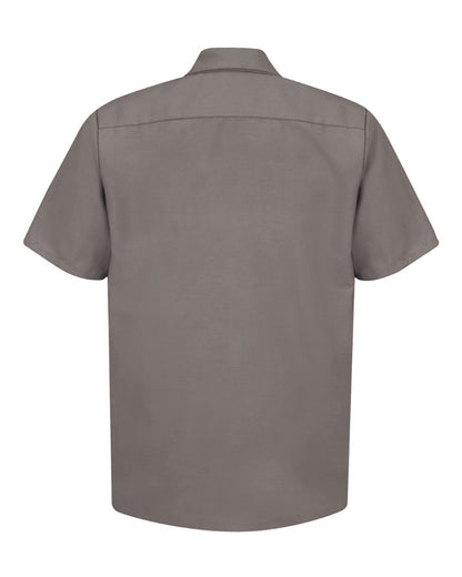 Red Kap Men's Tall Industrial Short Sleeve Work Shirt SP24T #color_Grey