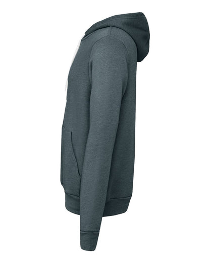 BELLA + CANVAS Unisex Sponge Fleece Hoodie Sweatshirt 3719 #color_Heather Slate