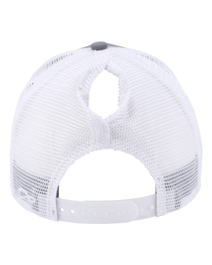 Infinity Her Women's Modern Trucker Cap CHARLIE #color_Grey/ White