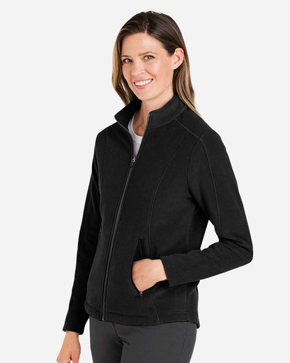 Devon & Jones Women's CrownLux Performance® Fleece Full-Zip Jacket DG730W #colormdl_Black