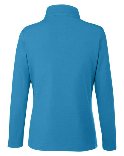 CORE365 Women's Fusion ChromaSoft™ Pique Quarter-Zip Pullover CE405W #color_Electric Blue