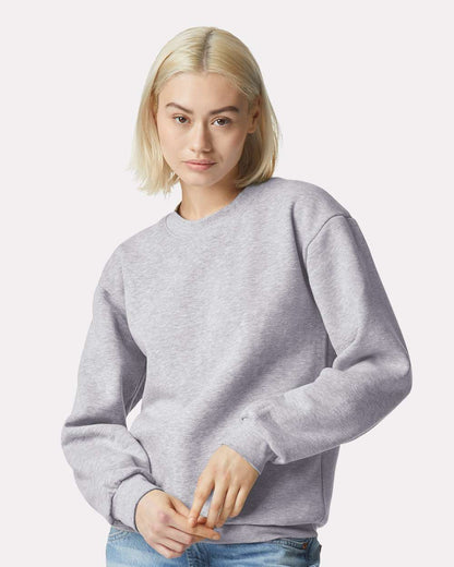 American Apparel ReFlex Fleece Crewneck Sweatshirt RF496 #colormdl_Heather Grey