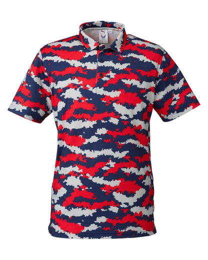 Puma Golf Men's Mattr Volition Flanked Polo 599434 #color_High Risk Red