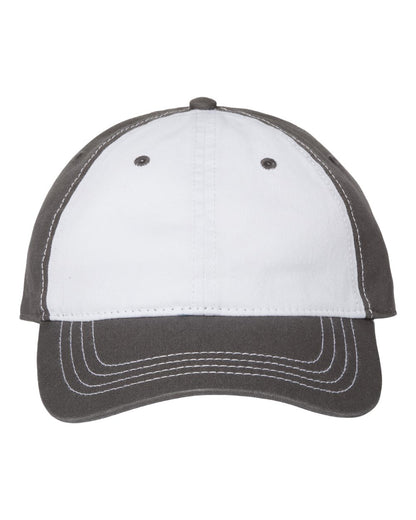 CAP AMERICA Relaxed Golf Dad Hat i1002 #color_White/ Dark Grey