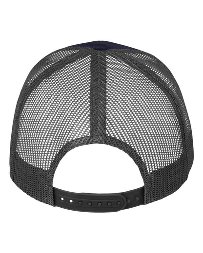 Valucap Mesh-Back Twill Trucker Cap VC400 #color_Navy/ Charcoal
