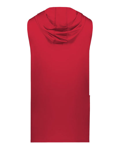 Holloway Unisex CoolCore® Sleeveless Hooded T-Shirt 222590 #color_Scarlet
