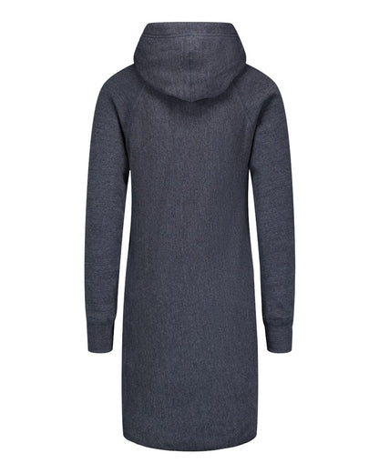 MV Sport Women's Suzie Hooded Sweatshirt Dress W2340 #color_Navy Heather