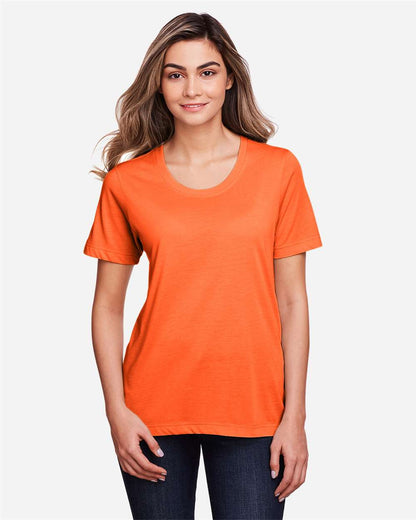 CORE365 Women's Fusion ChromaSoft™ Performance T-Shirt CE111W #colormdl_Campus Orange