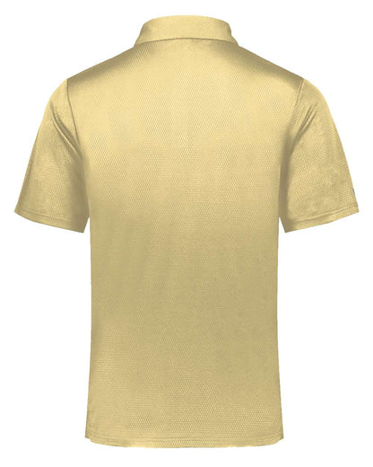 Holloway Men's Dry-Excel™ Prism Bold Polo 222576 #color_Vegas Gold/ White