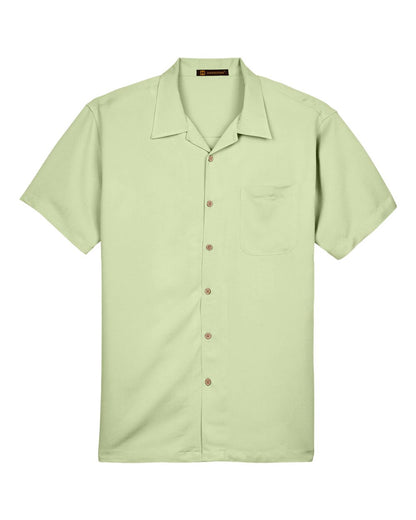Harriton Men's Bahama Cord Camp Shirt M570 #color_Green Mist