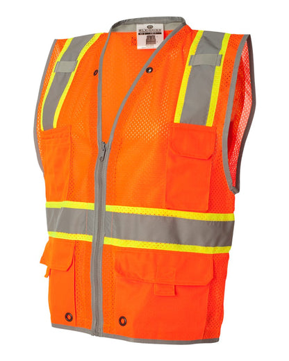 Kishigo Unisex Premium Brilliant Series® Heavy-Duty Class 2 Vest 1510-1511 #color_Orange