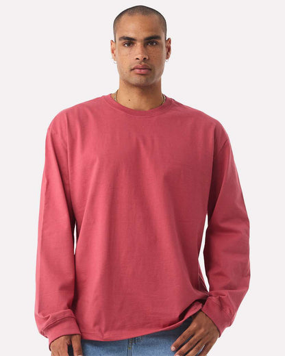 BELLA + CANVAS Unisex 7.5 oz Heavyweight Long Sleeve Tee 4651 #colormdl_Vintage Red