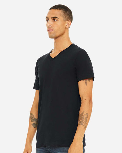 BELLA + CANVAS Unisex Jersey V-Neck Tee 3005 #colormdl_Vintage Black