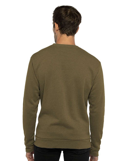 Next Level Malibu Crewneck Sweatshirt 9002 #colormdl_Heather Military Green