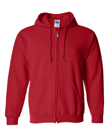 Gildan Unisex Heavy Blend™ Full-Zip Hooded Sweatshirt 18600 #color_Red