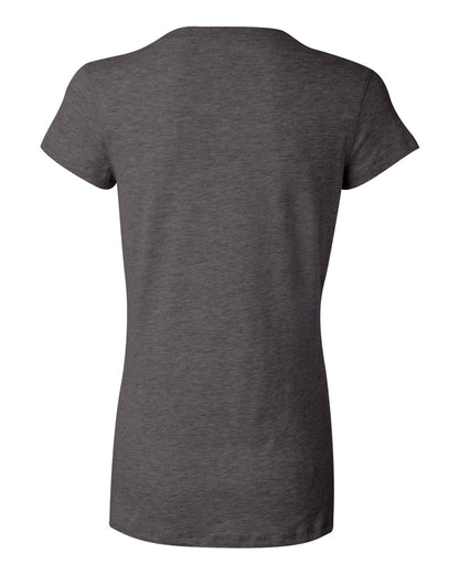 BELLA + CANVAS Women’s Jersey V-Neck Tee 6005 #color_Dark Grey Heather