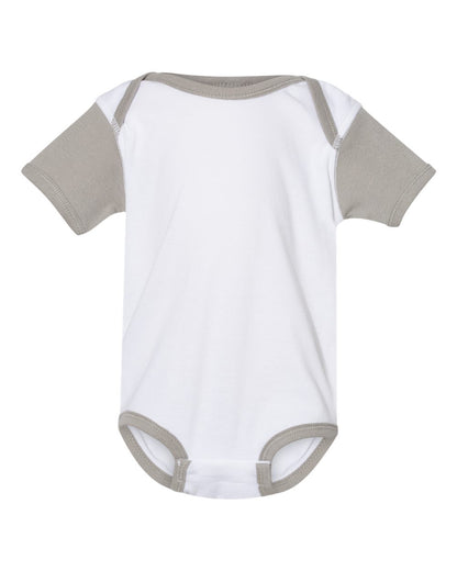 Rabbit Skins Infant Baby Rib Bodysuit 4400 #color_White/ Titanium