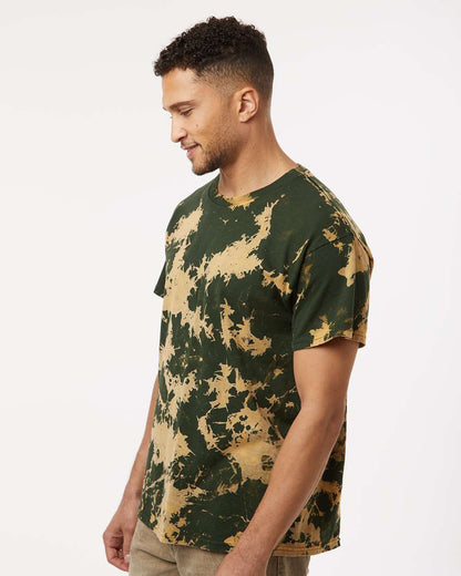 Colortone Unisex Bleach Out Dyed T-Shirt 1385 #colormdl_Green