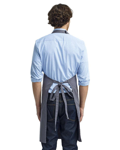 Artisan Collection by Reprime Chino Bib Apron RP132 #colormdl_Steel