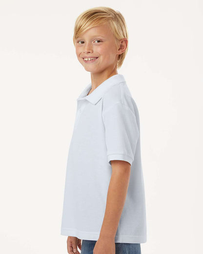 AllPro Youth Pique Polo 62800Y #colormdl_White