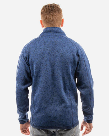 Burnside Men's Sweater Knit Jacket 3901 #colormdl_Heather Navy