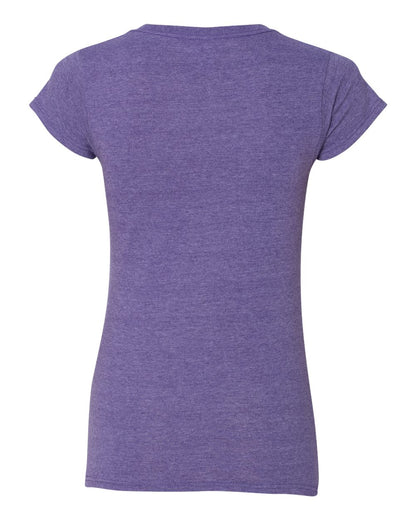 Gildan Women's Softstyle® V-Neck T-Shirt 64V00L #color_Heather Purple