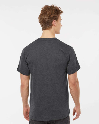 Tultex Poly-Rich V-Neck T-Shirt 207 #colormdl_Heather Charcoal