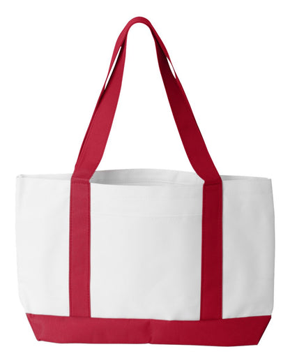 Liberty Bags P&O Cruiser Tote 7002 #color_White/ Red