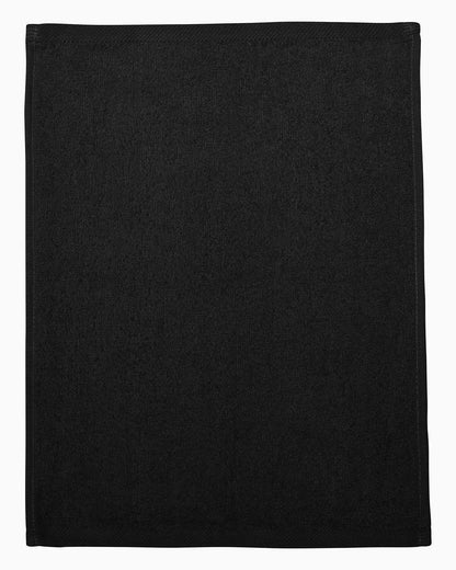 Q-Tees Hemmed Fingertip Towel T600 #color_Black