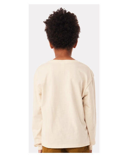 BELLA + CANVAS Youth 6oz. Heavyweight Long Sleeve Tee 3511Y #colormdl_Natural