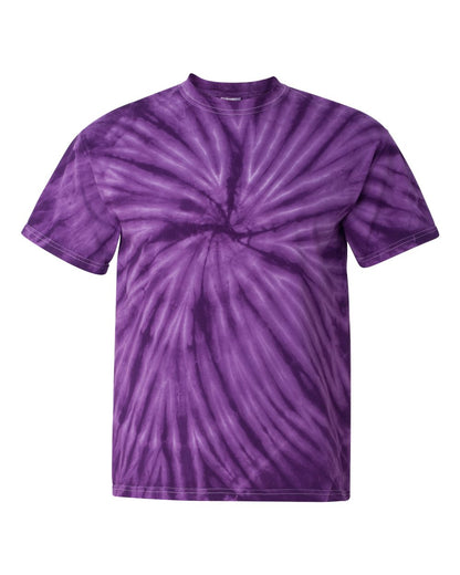 Dyenomite Cyclone Pinwheel Tie-Dyed T-Shirt 200CY #color_Purple
