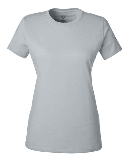 Under Armour Women's Athletic 2.0 T-Shirt 1383284 #color_Mod Grey Medium Heather/ Black
