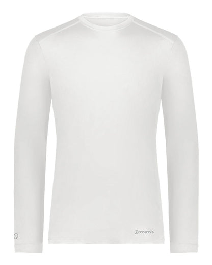Holloway Unisex Essential Long Sleeve T-Shirt Powered By Coolcore 222138 #color_White