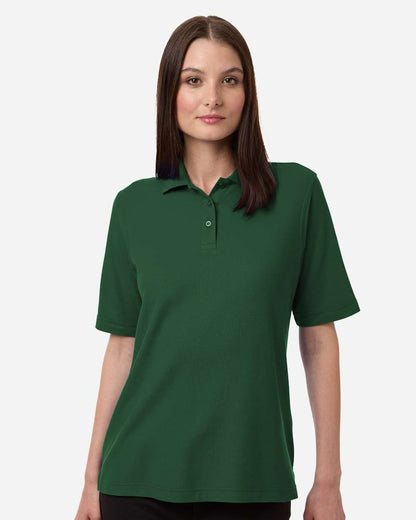 Harriton Women's Maverick CVC Pique Polo M105W #colormdl_Dark Green
