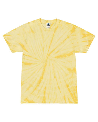 Colortone Youth Multi-Color Tie-Dyed T-Shirt 1000Y #color_Spider Dandelion