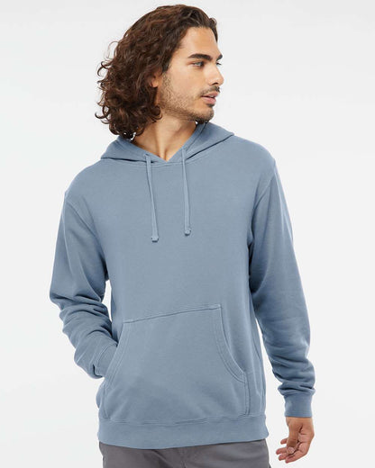 Independent Trading Co. Unisex Midweight Pigment-Dyed Hooded Sweatshirt PRM4500 #colormdl_Pigment Slate Blue