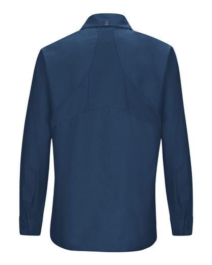 Red Kap Women's Long Sleeve Mimix Work Shirt SX11 #color_Navy