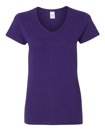 Gildan Women's Heavy Cotton™ V-Neck T-Shirt 5V00L #color_Purple